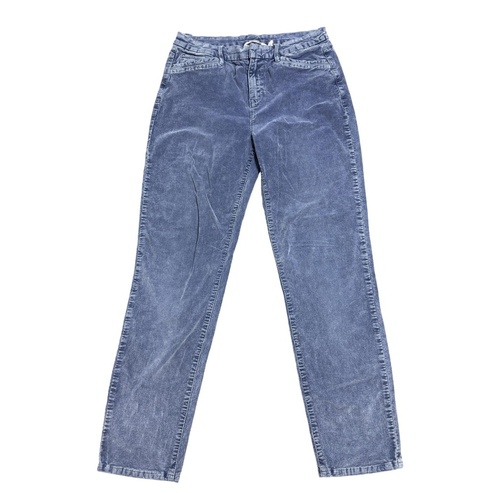 Soft Surroundings Pants Womens‎ 18 Blue Corduroy Straight Leg Stretch Casual